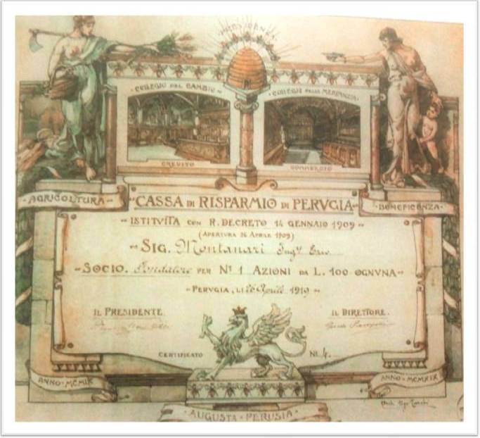 111 anni fa “rinasceva” a Perugia la Cassa di Risparmio